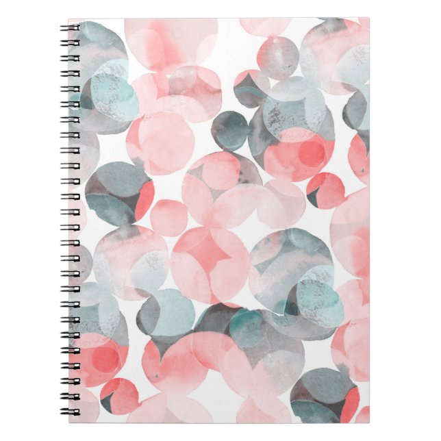 Cuaderno Patrón de acuarela transparente con círculo multic (Frente)