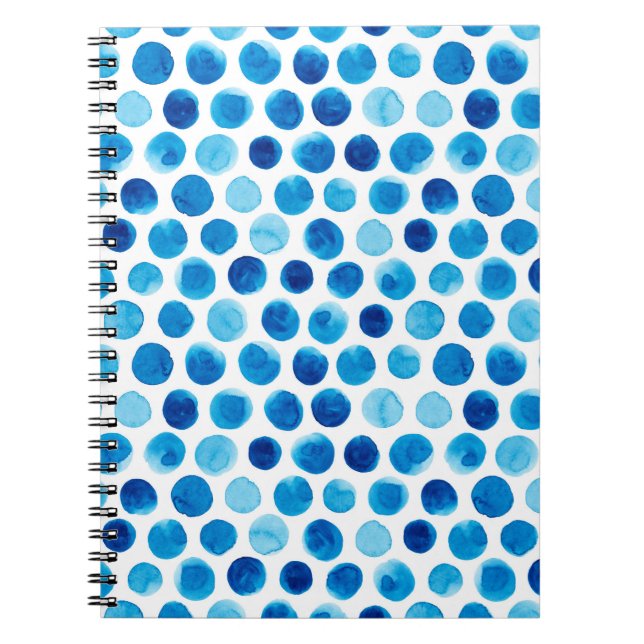Cuaderno Patrón de acuarela transparente con puntos de polk (Frente)