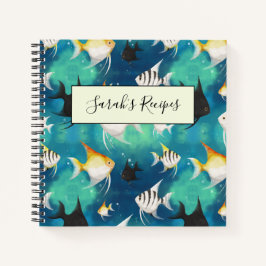 Cuaderno Patrón de acuario de peces angulares