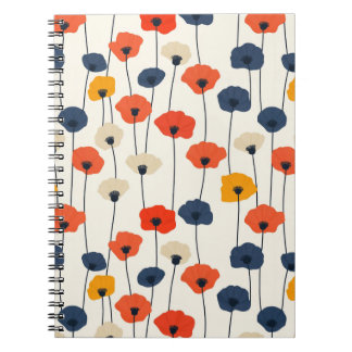 Cuaderno Patrón de adornos de acuarela colorido