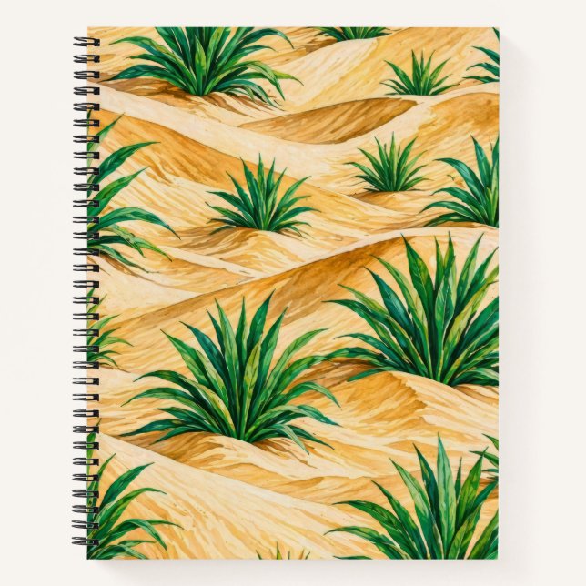 Cuaderno Patrón de Agave de Dunas del Desierto (Anverso)