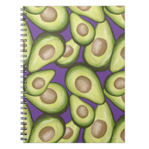 Cuaderno Patrón de aguacate vegan de corte fresco Gourmet