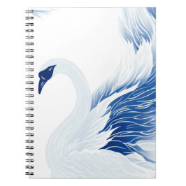 Cuaderno Patrón de alas cisne chinas