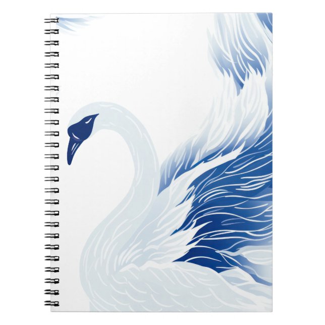 Cuaderno Patrón de alas cisne chinas (Frente)