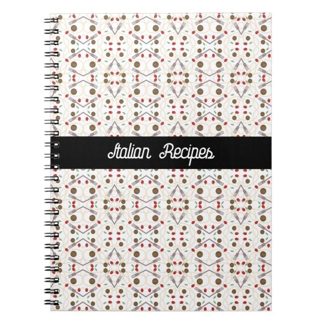Cuaderno Patrón de albóndigas de espaguetis geniales (Frente)