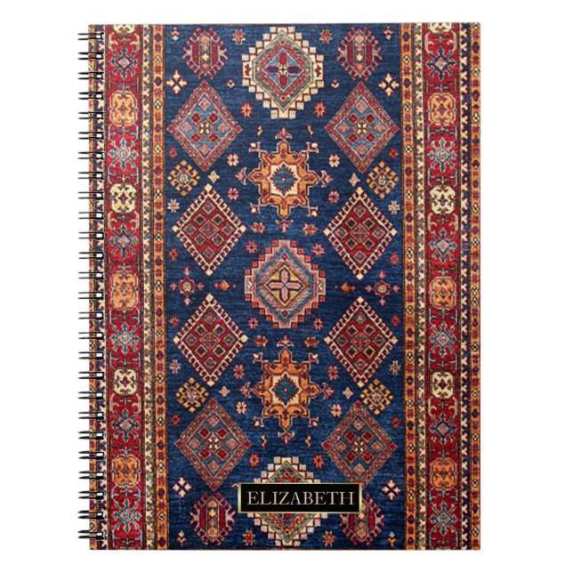 Cuaderno Patrón de Alfombra Turca Persa Oriental, Marco (Frente)