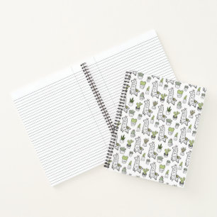 Cuaderno Patrón de Alpaca y Cactus