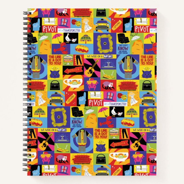 Cuaderno Patrón de amigos icónicos™ (Anverso)