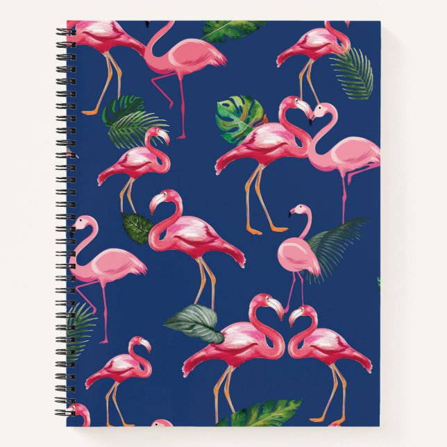 Cuaderno Patrón de amor de flamencos 2 (Anverso)