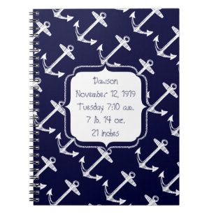 Cuaderno Patrón de ancla de marina náutica