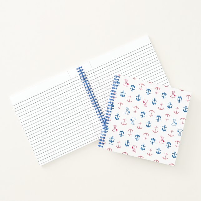 Cuaderno Patrón de anclaje náutico de Snoopy (Interior)
