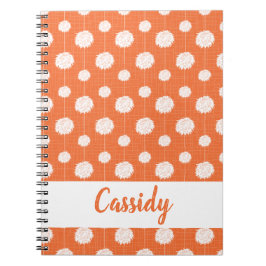 Cuaderno Patrón de animador naranja Pom Pom