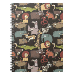 Cuaderno Patrón de animales africanos