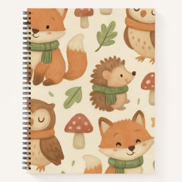 Cuaderno Patrón de Animales Caprichosos del Bosque