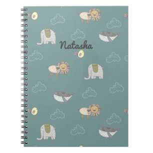 Cuaderno Patrón de animales escandinavos de corte de person