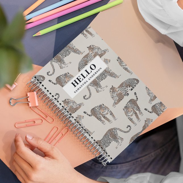 Cuaderno Patrón de animales salvajes del leopardo de la jun (Subido por el creador)