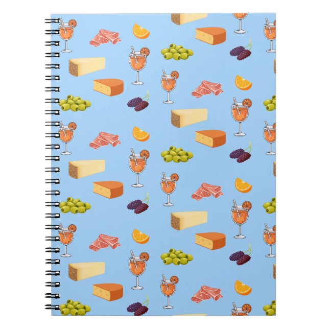 Cuaderno Patrón de Aperol y Queso (Frente)