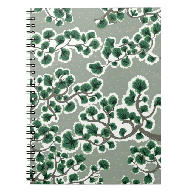 Cuaderno Patrón de árbol bonsái (Frente)