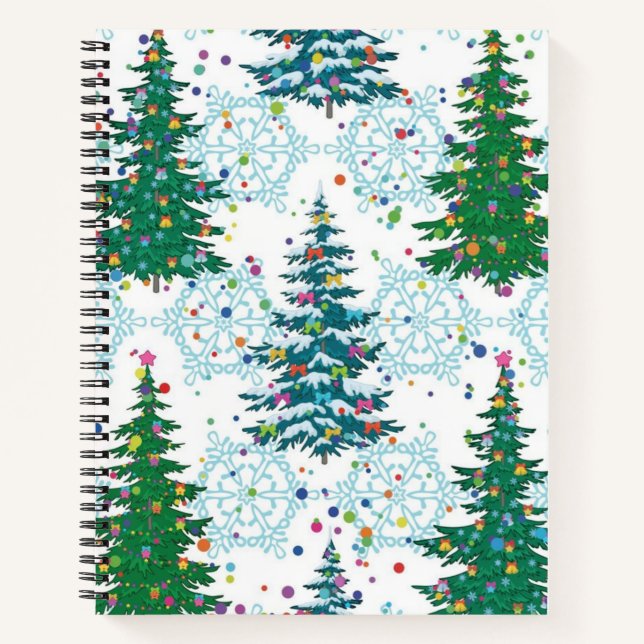 Cuaderno patrón de árbol de Navidad (Anverso)