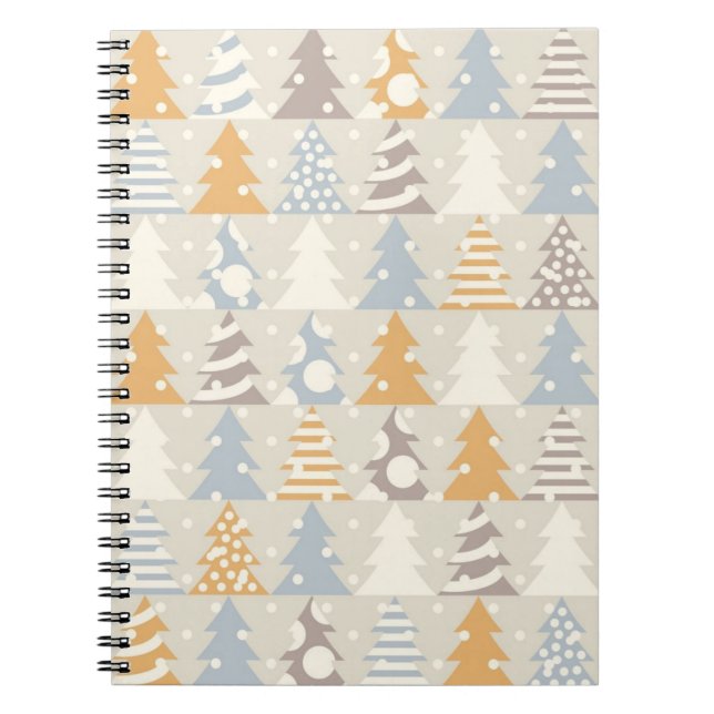 Cuaderno patrón de árbol de Navidad (Frente)