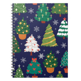 Cuaderno patrón de árbol de Navidad