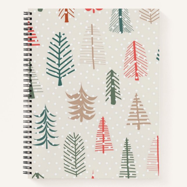 Cuaderno patrón de árbol de Navidad (Anverso)