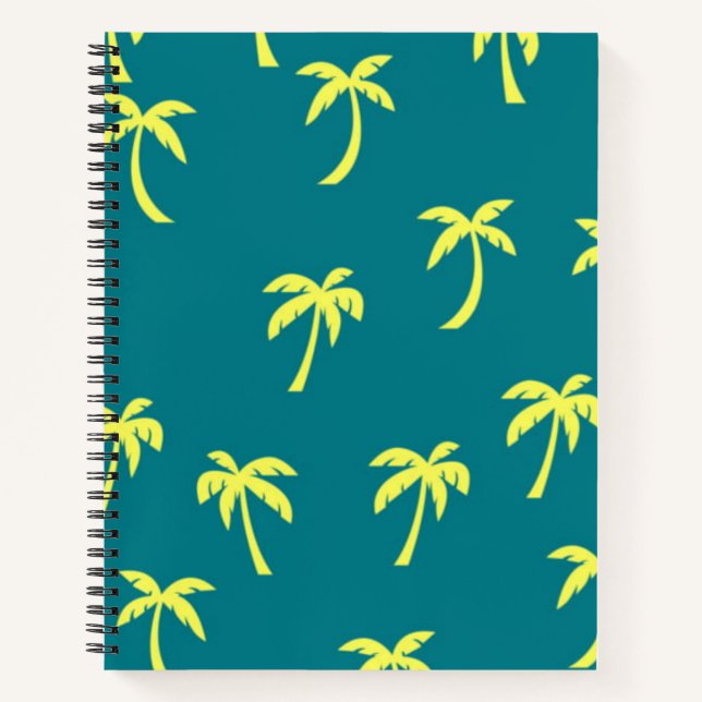 Cuaderno Patrón de árbol de palma (Anverso)