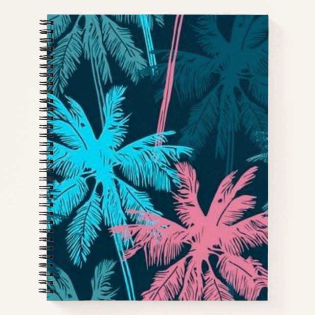 Cuaderno Patrón de árbol de palma (Anverso)