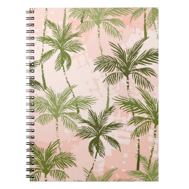Cuaderno Patrón de árbol de palma (Frente)