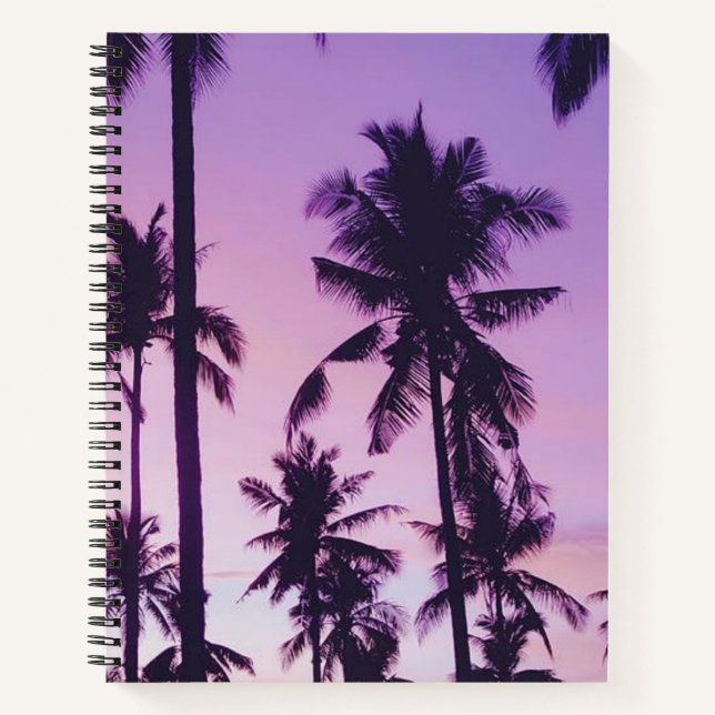 Cuaderno Patrón de árbol de palma (Anverso)