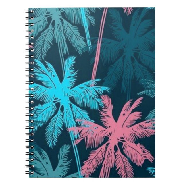 Cuaderno Patrón de árbol de palma (Frente)