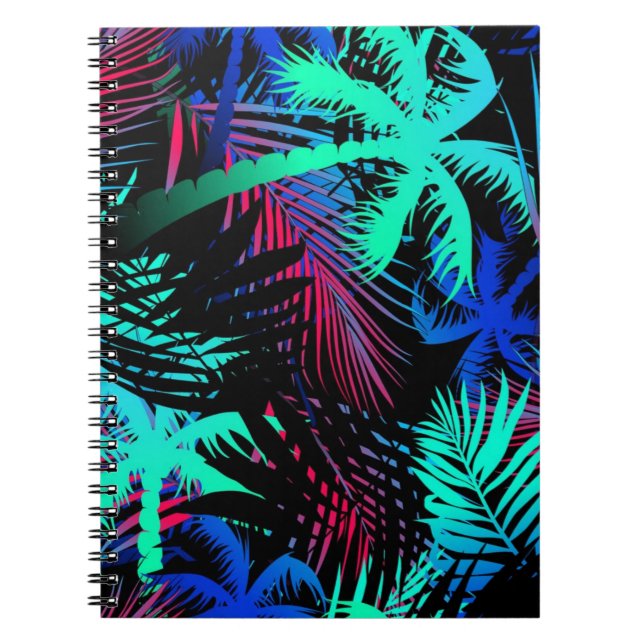 Cuaderno Patrón de árbol de palma (Frente)