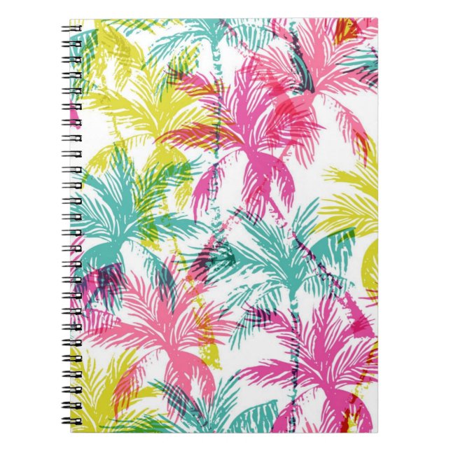 Cuaderno Patrón de árbol de palma (Frente)
