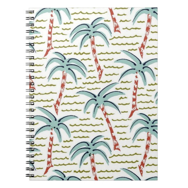 Cuaderno Patrón de árbol de palma (Frente)