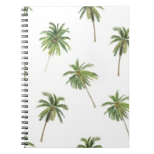 Cuaderno Patrón de árbol de palma (Frente)