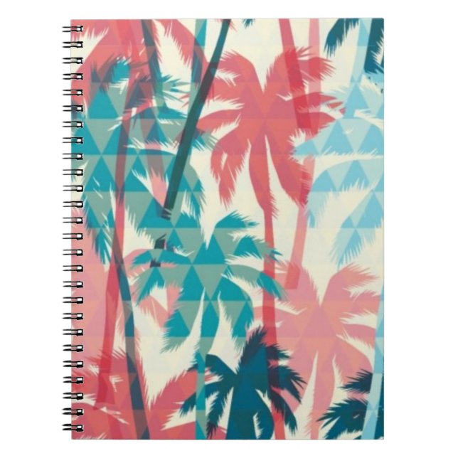Cuaderno Patrón de árbol de palma (Frente)