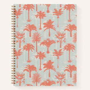 Cuaderno Patrón de árbol de palma de Pastel