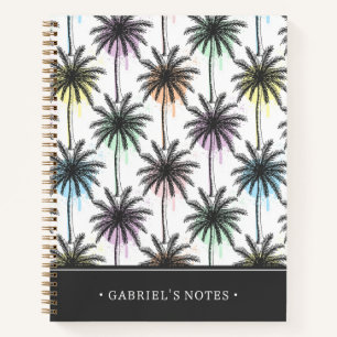 Cuaderno Patrón de árbol de pintas de caída de pintas   Aña