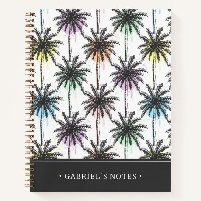 Cuaderno Patrón de árbol de pintas de caída de pintas | Aña (Anverso)