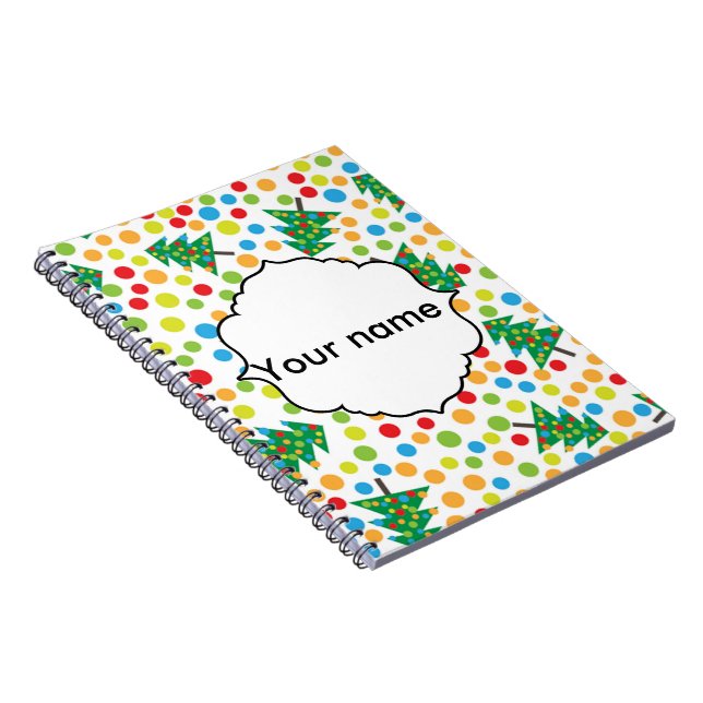 Cuaderno patrón de árboles de Navidad (Lado Derecho)