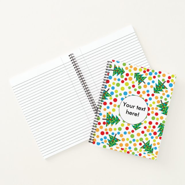 Cuaderno patrón de árboles de Navidad (Interior)
