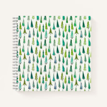 Patrón de árboles de Navidad pintados a mano |