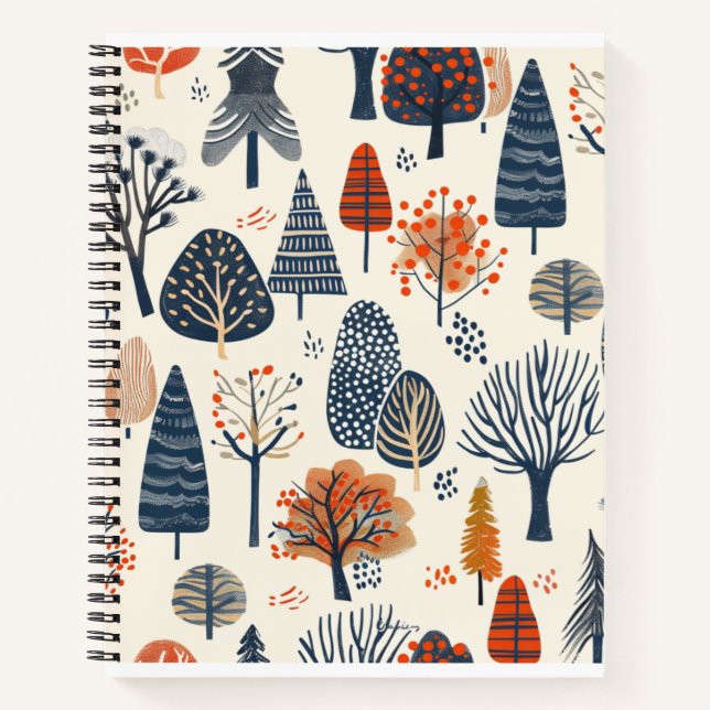 Cuaderno Patrón de árboles singulares (Anverso)