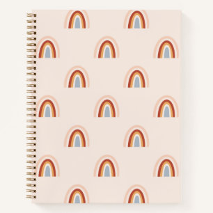 Cuaderno Patrón de arco iris de Doodle suave