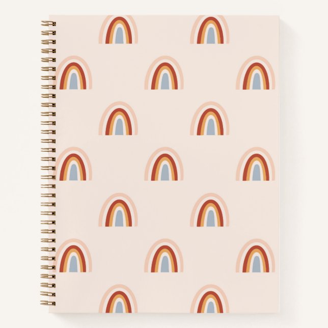Cuaderno Patrón de arco iris de Doodle suave (Anverso)