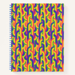 Cuaderno Patrón de arco iris moderno