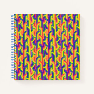 Cuaderno Patrón de arco iris moderno