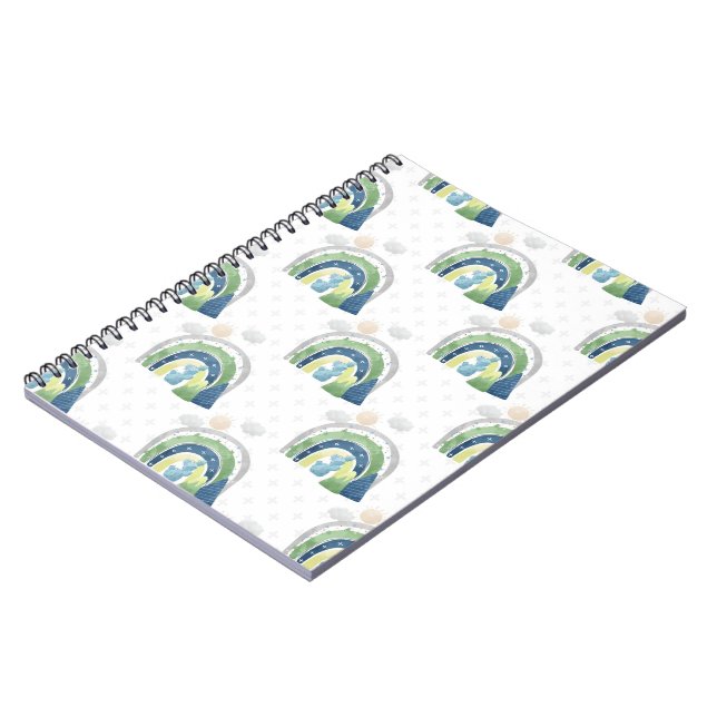 Cuaderno Patrón de Arcoíris en Acuarela (Lado Izquierdo)