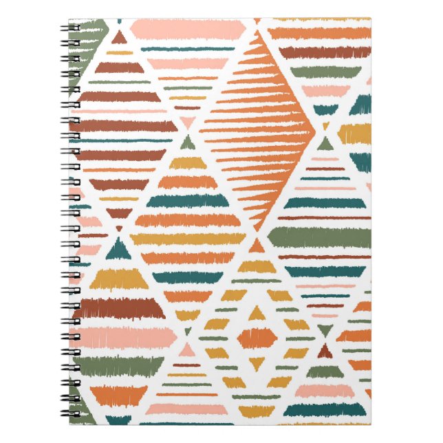 Cuaderno Patrón de arglos tribales étnicos sin problemas (Frente)