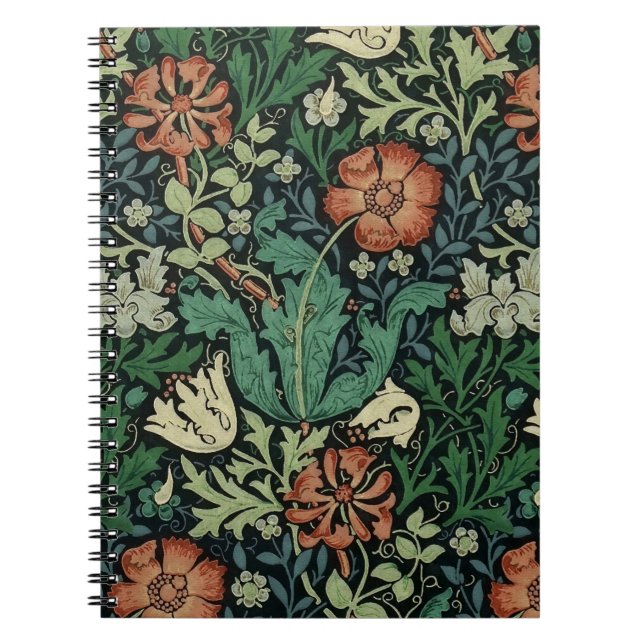 Cuaderno Patrón de Art Nouveau floral William Morris Compto (Frente)